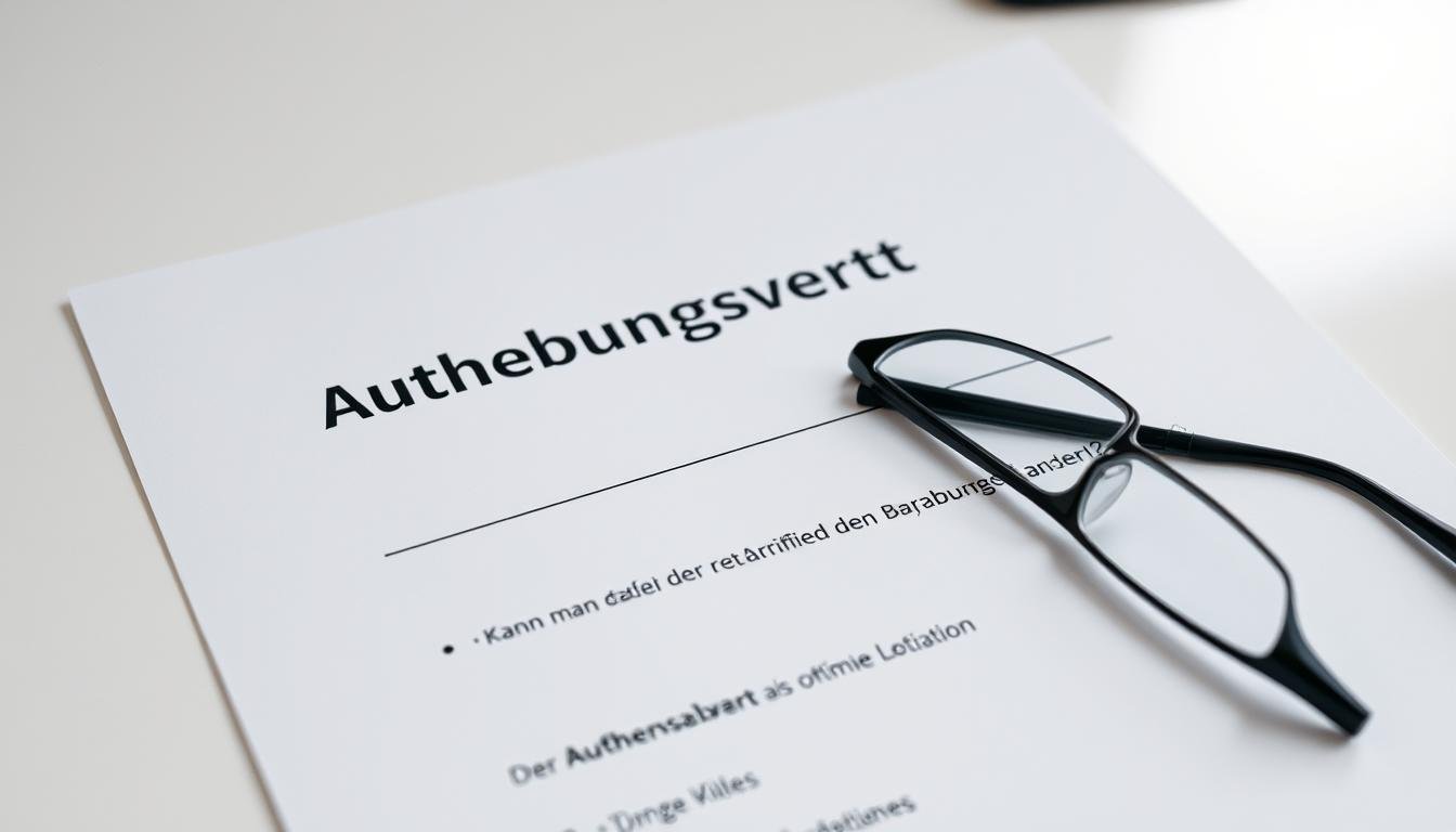 Aufhebungsvertrag Ausbildung Vereinbarung