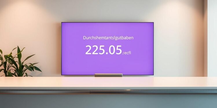 Durchschnittsguthaben auf dem Konto