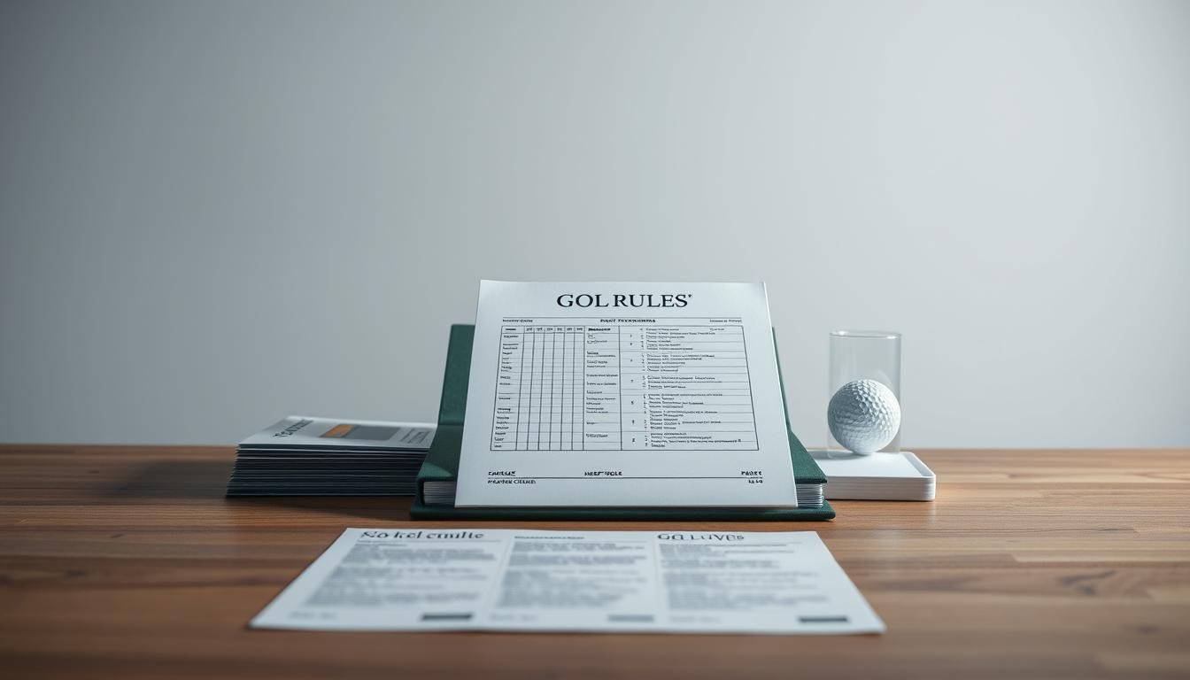 Golfregeln und Scorekarten