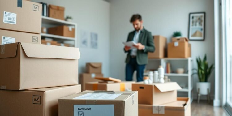 Organisation beim Umzug mit Checkliste und Umzugskartons