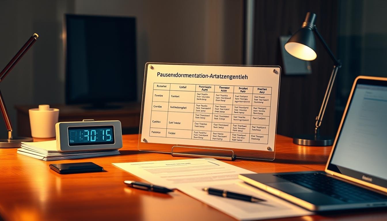 Pausendokumentation Arbeitszeitgesetz